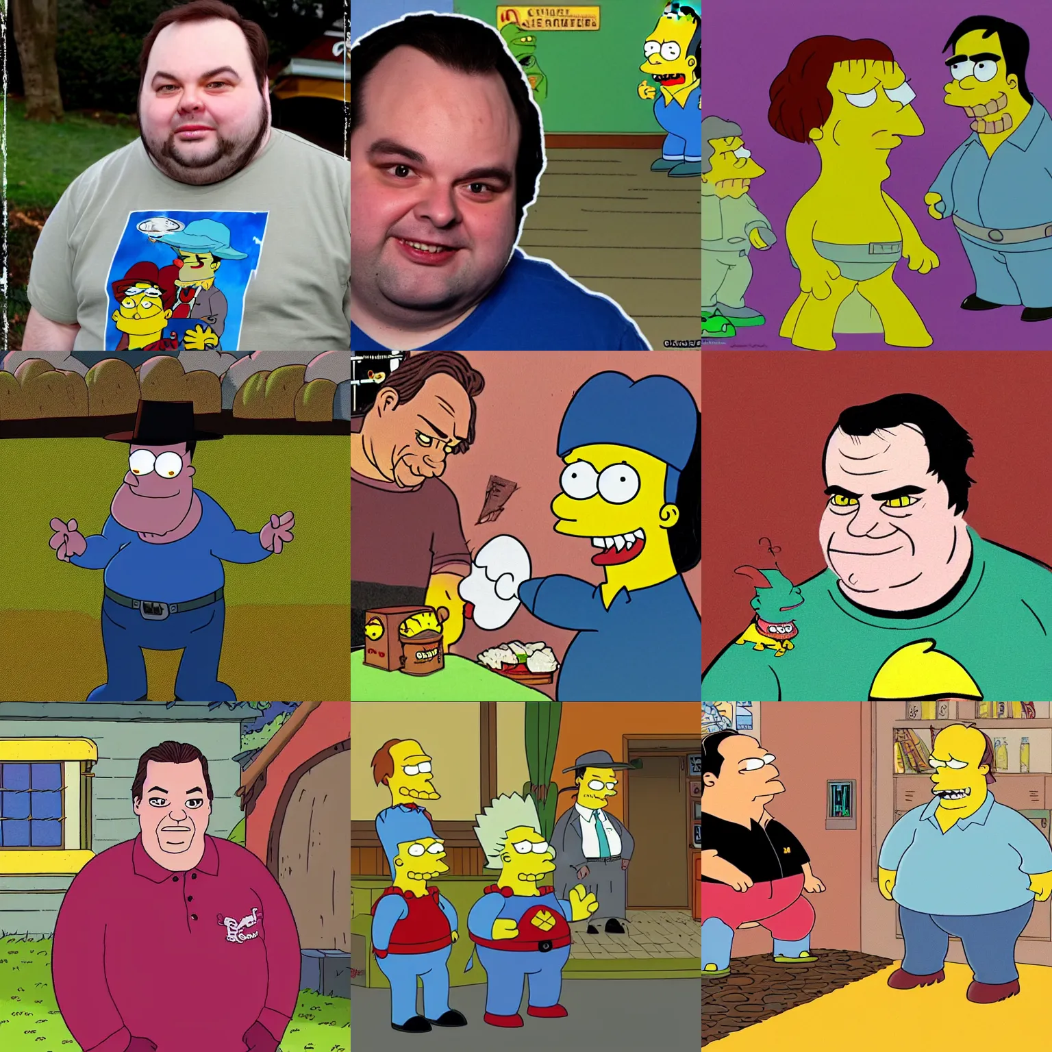 Prompt: rich evans from redlettermedia as a carachter from the simpsons