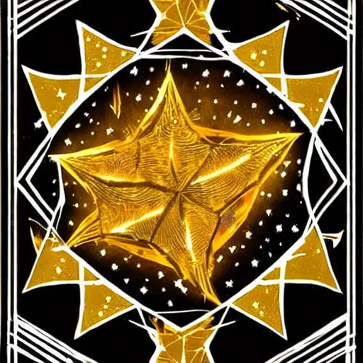 Prompt: a crackling fire in front of a very dark background of yellow illustrated stars, papercut folk art, astrophotography, flat color overlayed with photograph