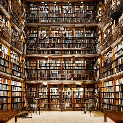 Prompt: Library of babel