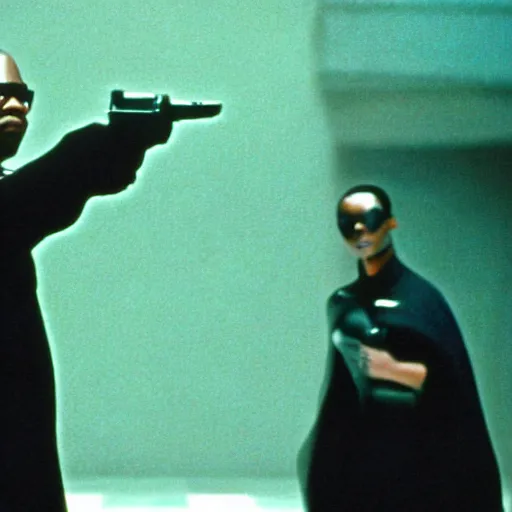 Image similar to A still of Levar Burton as Morpheus in The Matrix (1999)