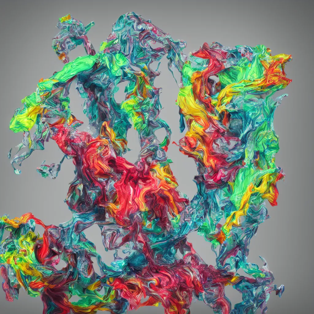 Image similar to painful pleasures by lynda benglis, octane render, colorful, 4 k, 8 k