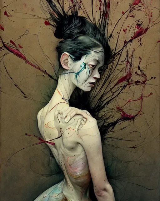 Image similar to there is ugliness in beauty, but there is also beauty in ugliness. in the style of adrian ghenie, esao andrews, jenny saville, edward hopper, surrealism, dark art by james jean, takato yamamoto