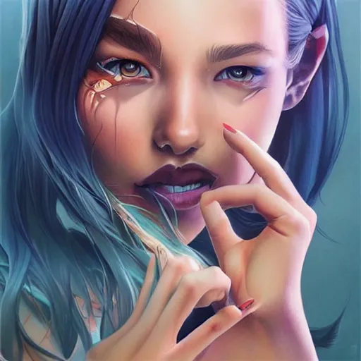 Image similar to art by artgerm