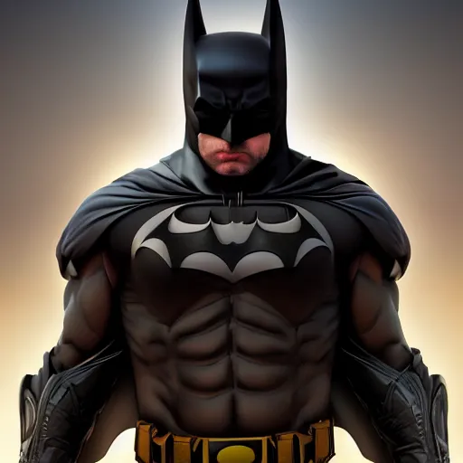 Image similar to Donny Berger as Batman, Donny Berger, Adam Sandler, digital art, trending on artstation, oil on canvas by J. C. Leyendecker and Edmund Blair Leighton and Charlie Bowater, octane render, cinematic