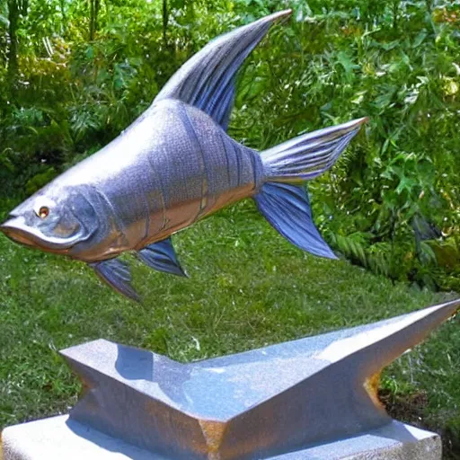 Image similar to fish, but it is a beautiful statue