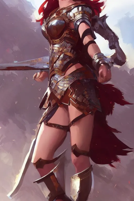 Image similar to Gorgeous armor achaemenid persian warrior girl by ilya kuvshinov, krenz cushart, Greg Rutkowski, trending on artstation