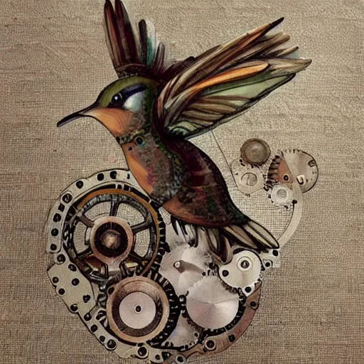 Image similar to steampunk!!!! Hummingbird