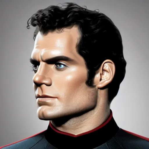 Image similar to a full body photograph of henry cavill as a star fleet captain from star trek next generation, full dress uniform, symmetrical face, extreme realism and detail, 8 k, completely framed, direct lighting, 3 5 mm photo, photorealistic, sharp focus