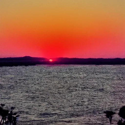 Image similar to a sunset with 1 2 moons