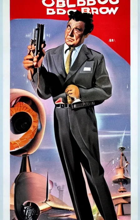 Image similar to columbo in 1 9 5 0 s pulp sci - fi movie poster, retrofuturism, highly detailed, mgm studios, david klein, reynold brown