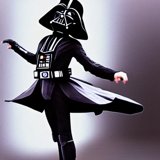 Image similar to darth vader dancing ballet