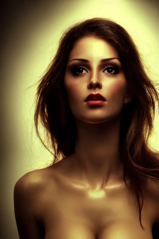 Image similar to ! dream foto of a very beautiful woman, highly detailed, cinematic, dramatic lighting,