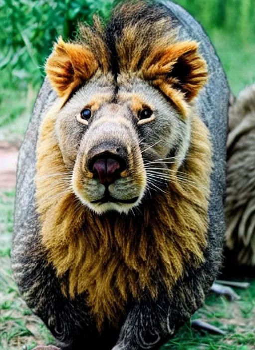 Prompt: lion - wombat hybrid