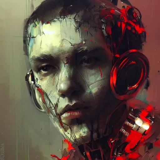 Prompt: portrait of a cybernetic duke of hell, by benedick bana and artur bordalo and tom bagshaw and craig davison and guy denning and harumi hironaka, trending on artstation hq, deviantart, pinterest, 4 k uhd image