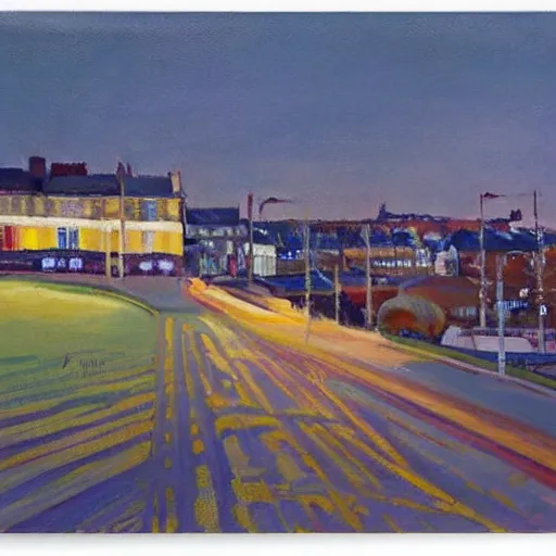 Image similar to North Laines Brighton , evening painted by Wayne Thiebaud