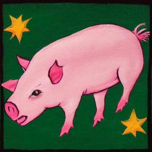 Image similar to happy flying pig