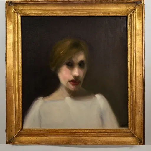 Prompt: a tonalism portrait of a ghost