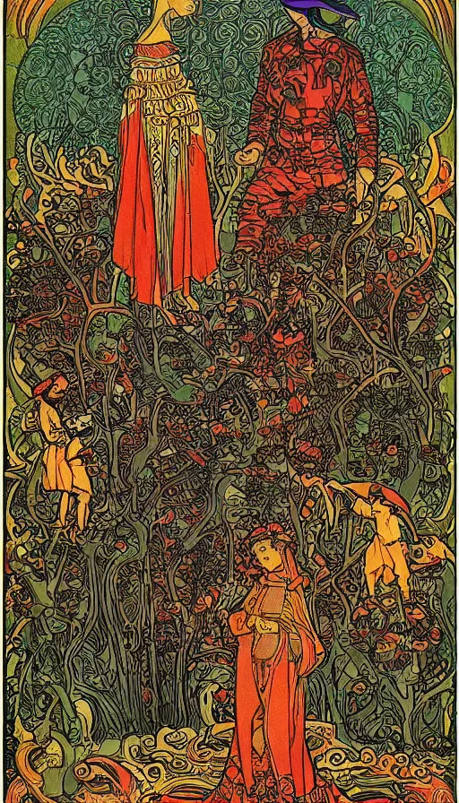 Image similar to techno artwork, by ivan bilibin,