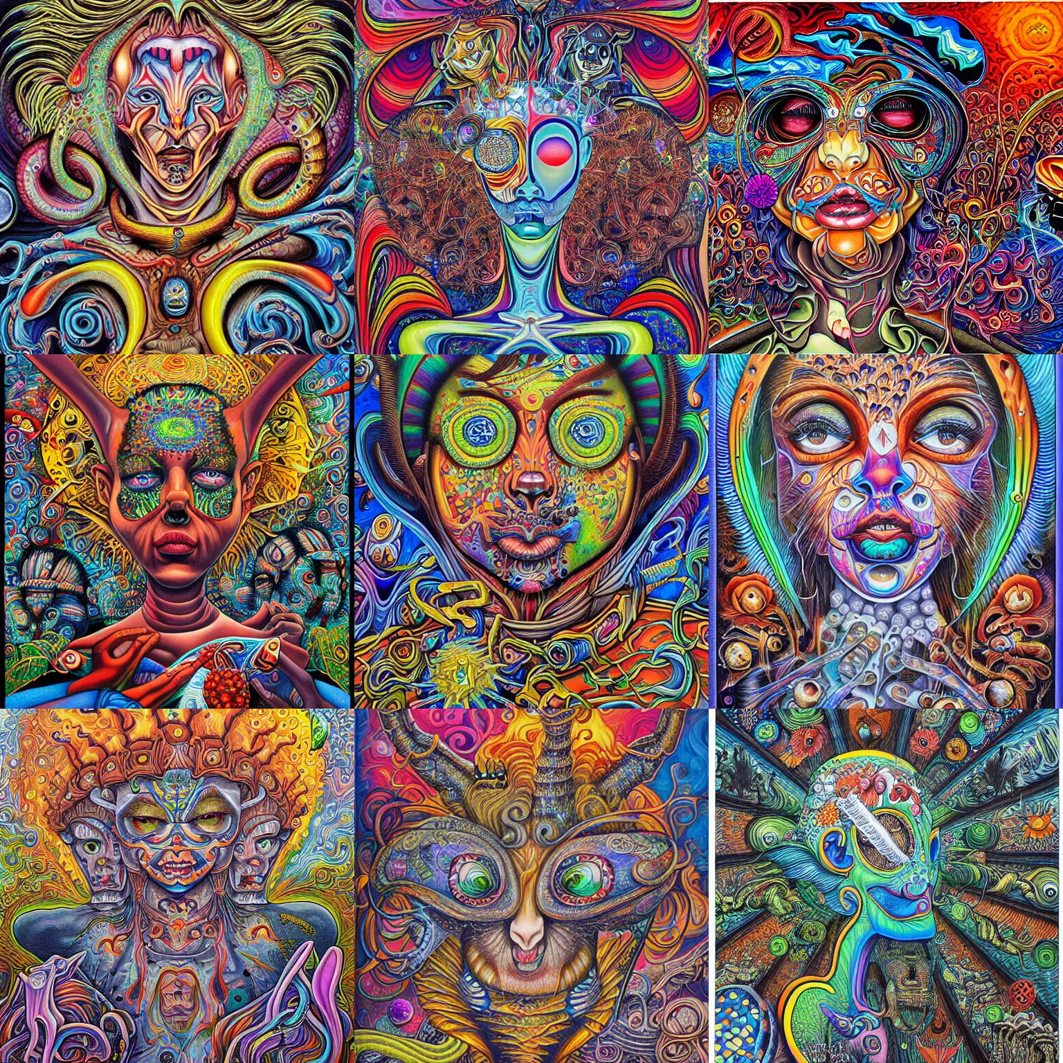 Prompt: painting by aaron brooks, chris dyer, android jones, and alex grey