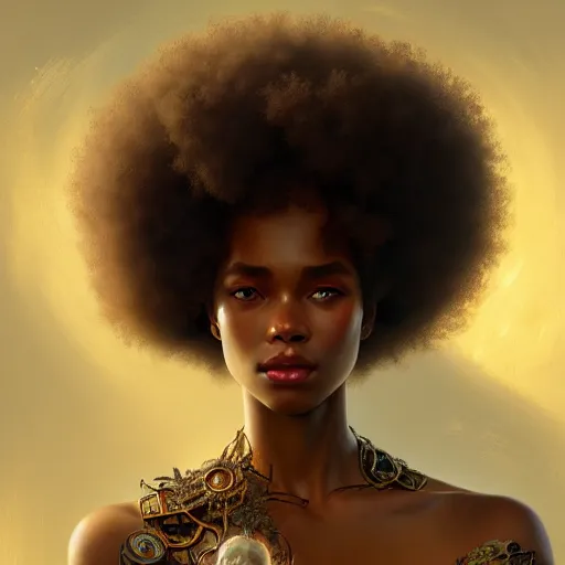 Image similar to Erik Ten Hag with an afro, closeup, D&D, fantasy, intricate, elegant, highly detailed, digital painting, artstation, concept art, matte, sharp focus, illustration, art by Artgerm and Greg Rutkowski and Alphonse Mucha