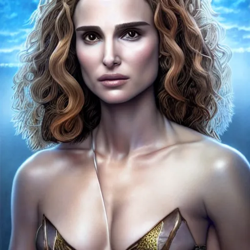 Prompt: a detailed fantasy character portrait of natalie portman as medusa by lauri blank, artgerm, evelyn de morgan, 8K, 50mm lens