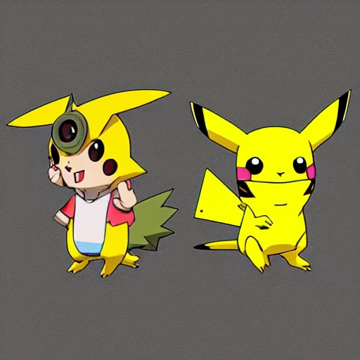 Image similar to pikachu in digimon adventure style