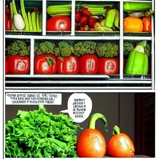 Image similar to lol this meme of vegetables is hilarious