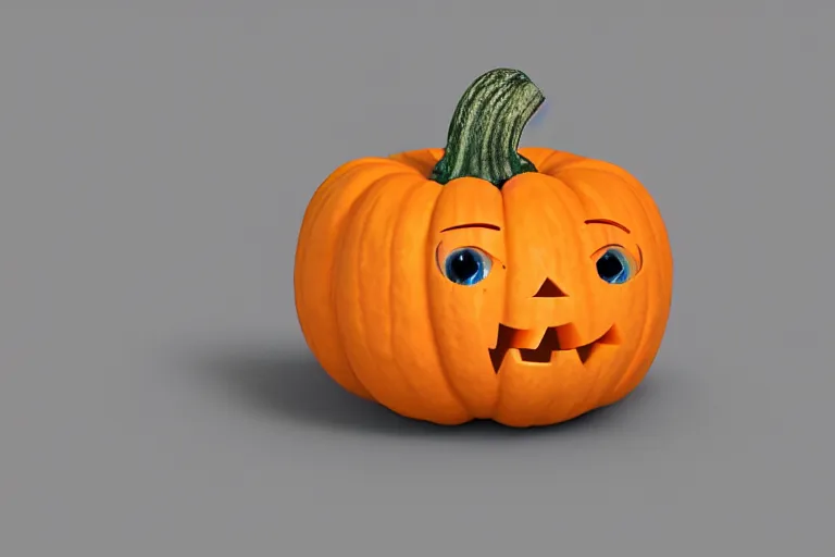 Prompt: a cute baby pumpkin, soft texture, pastel colours, colorful, cute, pixar animation style, detailed, soft light, octane render, 4 k