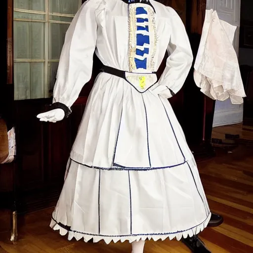 Image similar to a maid costume worn by boris johnson