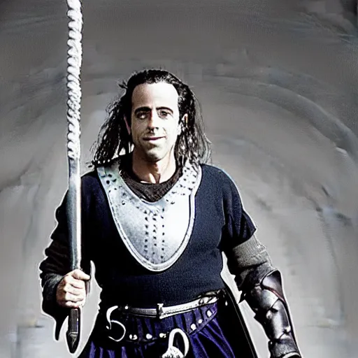 Prompt: Jerry Seinfeld as Braveheart, photography