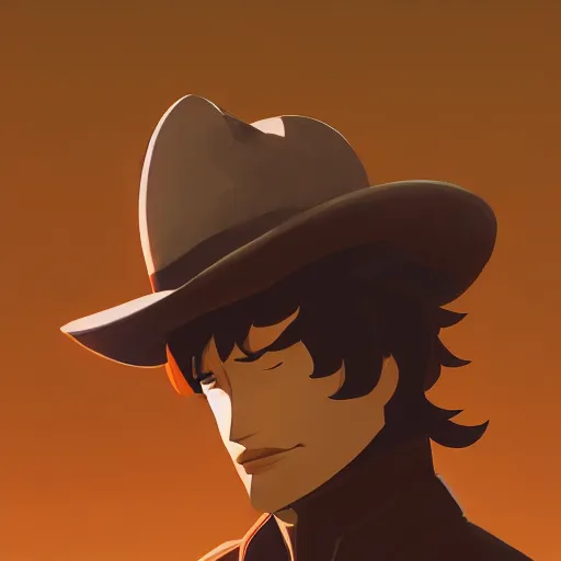 Image similar to face icon stylized minimalist cowboy bebop, loftis, cory behance hd by jesper ejsing, by rhads, makoto shinkai and lois van baarle, ilya kuvshinov, rossdraws global illumination