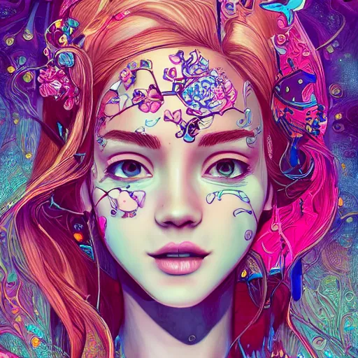 Prompt: the most incredibly beautiful and gorgeous teen girl smiling, an ultrafine detailed illustration by james jean, final fantasy, intricate linework, bright colors, behance contest winner, vanitas, angular, altermodern, unreal engine 5 highly rendered, global illumination, radiant light, detailed and intricate environment