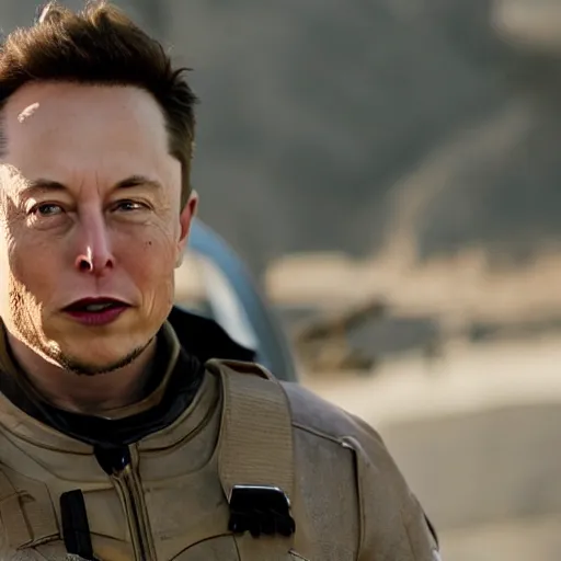 Prompt: movie still of elon musk in apex legends,