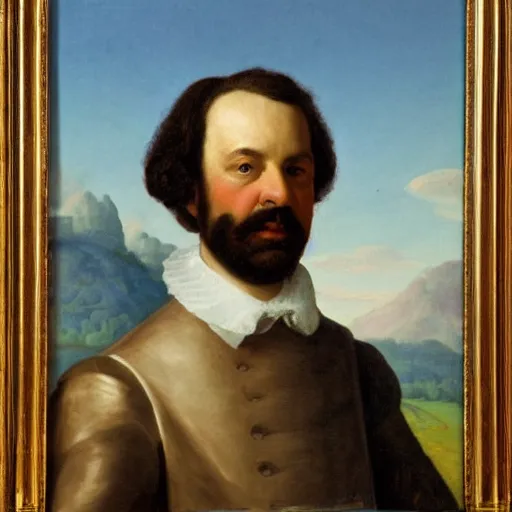 Image similar to portrait of Joseph de Beaumont Luxembourg, in the style of the Hudson River School