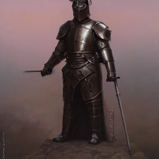 Image similar to holy knight black armor, anthropomorphic shiba inu, shiba inu face, stuning 3 d render, masterpiece, glowing holy aura, by donato giancola and greg rutkowski and wayne barlow and zdzisław beksinski, realistic face