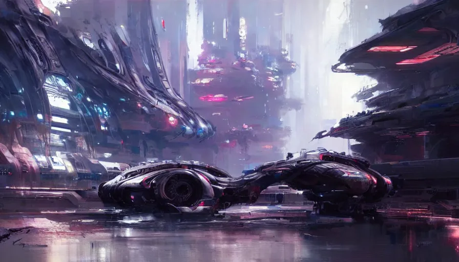 Image similar to concept art by wadim kashin