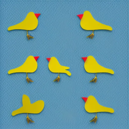 Image similar to Bird icon, material design, blue and yellow