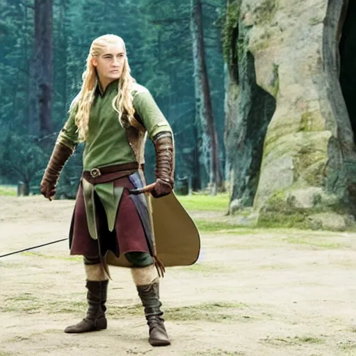 Image similar to movie still of legolas in a pixar movie