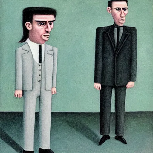 Image similar to lionel messi looking angry, art by gertrude abercrombie