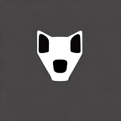 Image similar to minimal geometric dog logo by karl gerstner, monochrome, symmetrical