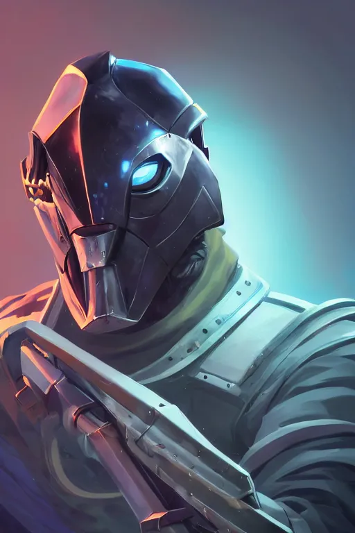 Image similar to epic mask helmet robot ninja portrait stylized as fornite style game design fanart by concept artist gervasio canda, behance hd by jesper ejsing, by rhads, makoto shinkai and lois van baarle, ilya kuvshinov, rossdraws global illumination radiating a glowing aura global illumination ray tracing hdr render in unreal engine 5