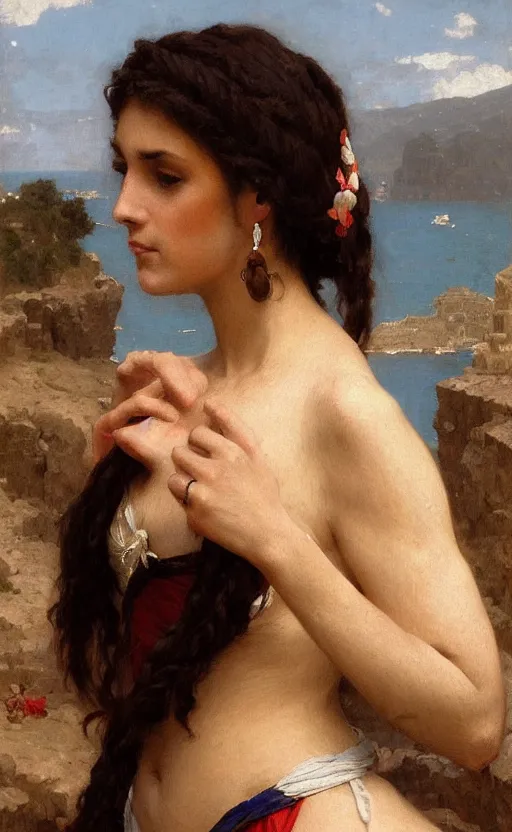 Prompt: sicilian woman, traditional corsican, intricate, highly detailed, artstation, illustration, jurgens, rutkowski, bouguereau, ferry, lipking