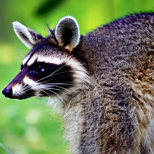 Image similar to a raccoon kangaroo wallabee hybrid