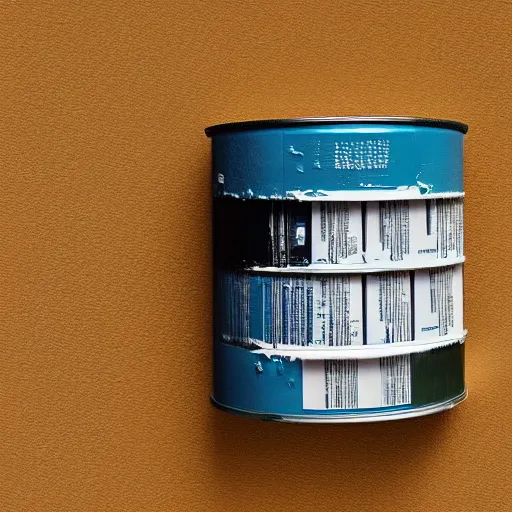 Image similar to can of paint, minimal, modern