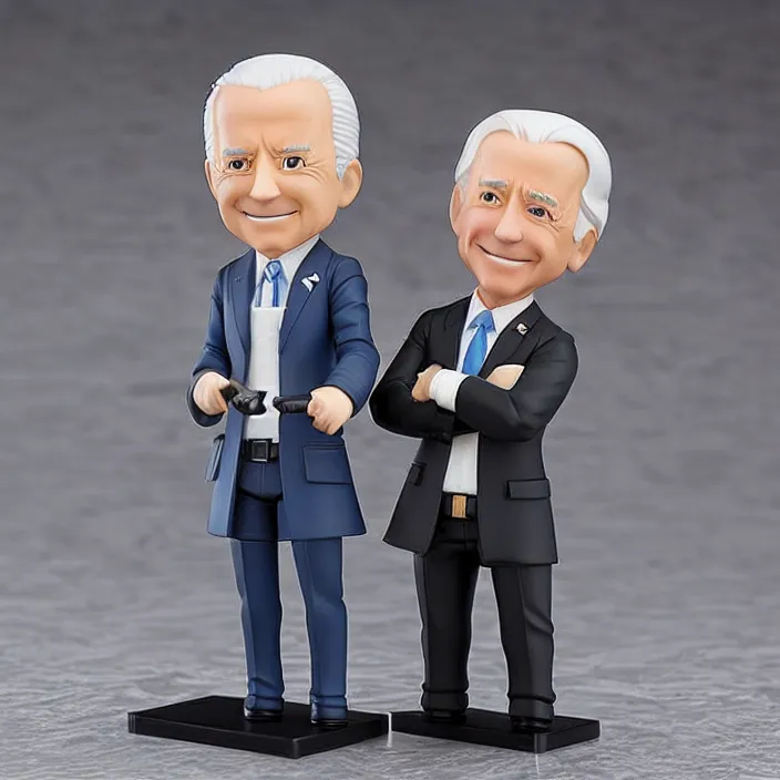 Prompt: an anime nendoroid figurine of Joe Biden, fantasy, figurine , product photo