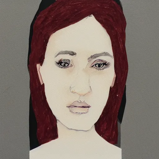 Prompt: female portrait, layered paper