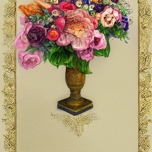 Prompt: a beautiful intricate watercolor illustration of a victorian livingroom flowers, leaves, 4 k, ultra - wide angle, by william turner, by gustav klimt, hd, trending on artstation, hyper detailed, muted intense colors