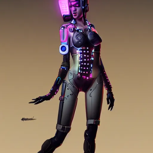 Image similar to full body jinx, cyberpunk, concept art, artstation, detailed, dramatic lighting