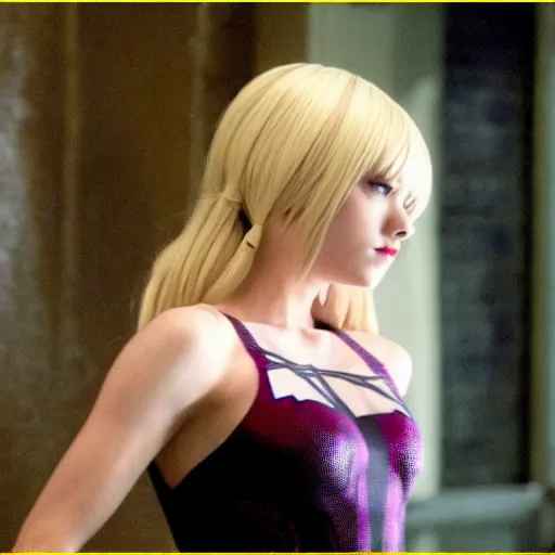 Image similar to spider man 3 scene of gwen stacy is spider gwen