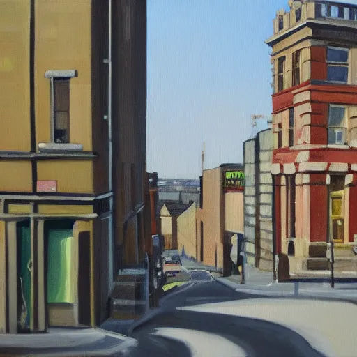 Prompt: an oil painting of Leeds